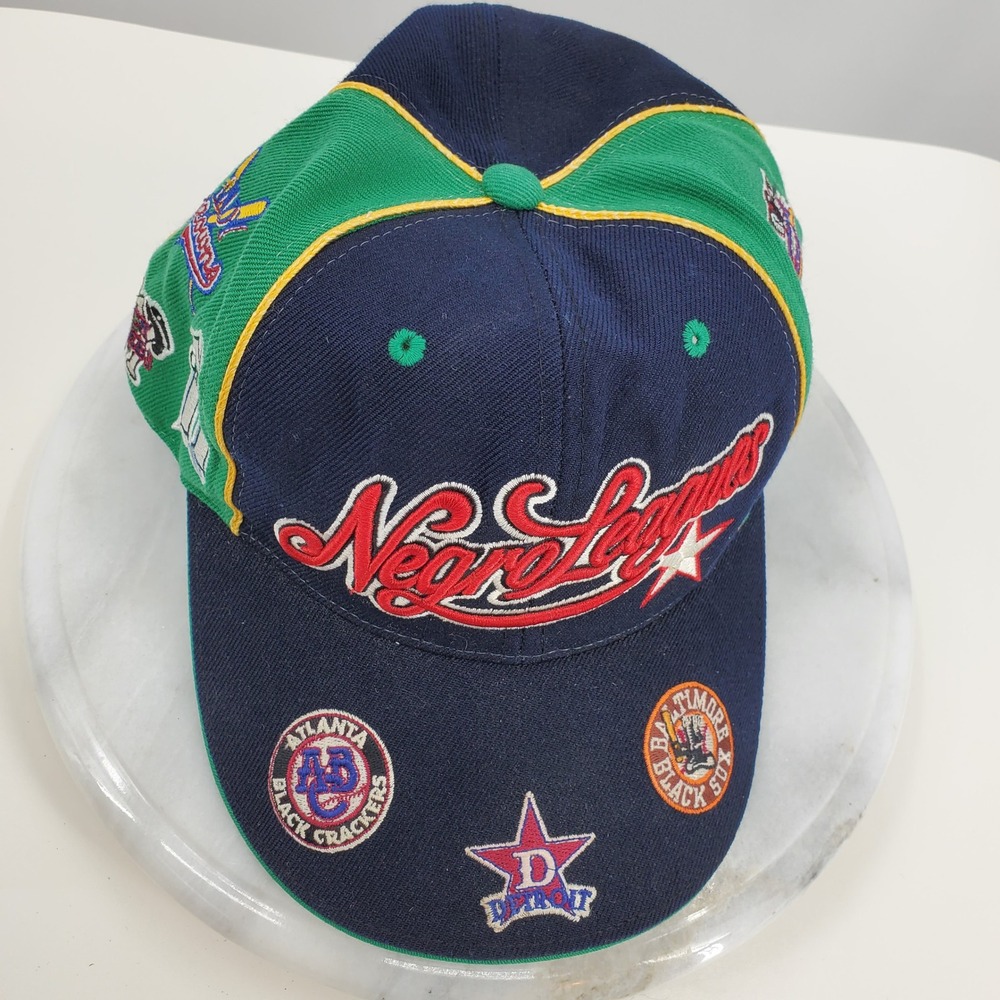 Vintage BB Headgear Negro Leagues Baseball Cap All Over Logo XL Hat Streetwear - Picture 7 of 10